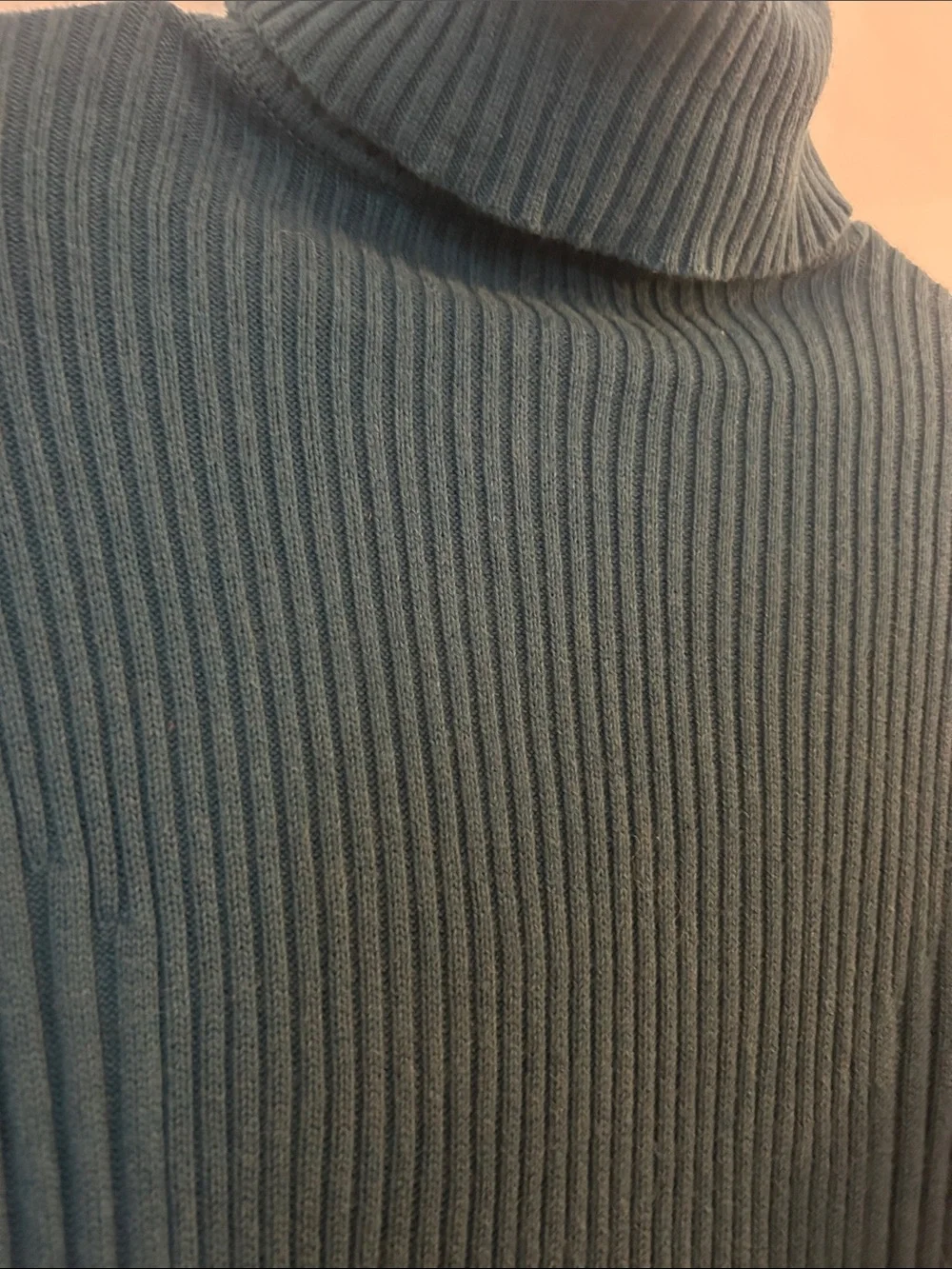 Sonoma Teal Ribbed Turtleneck Sweater